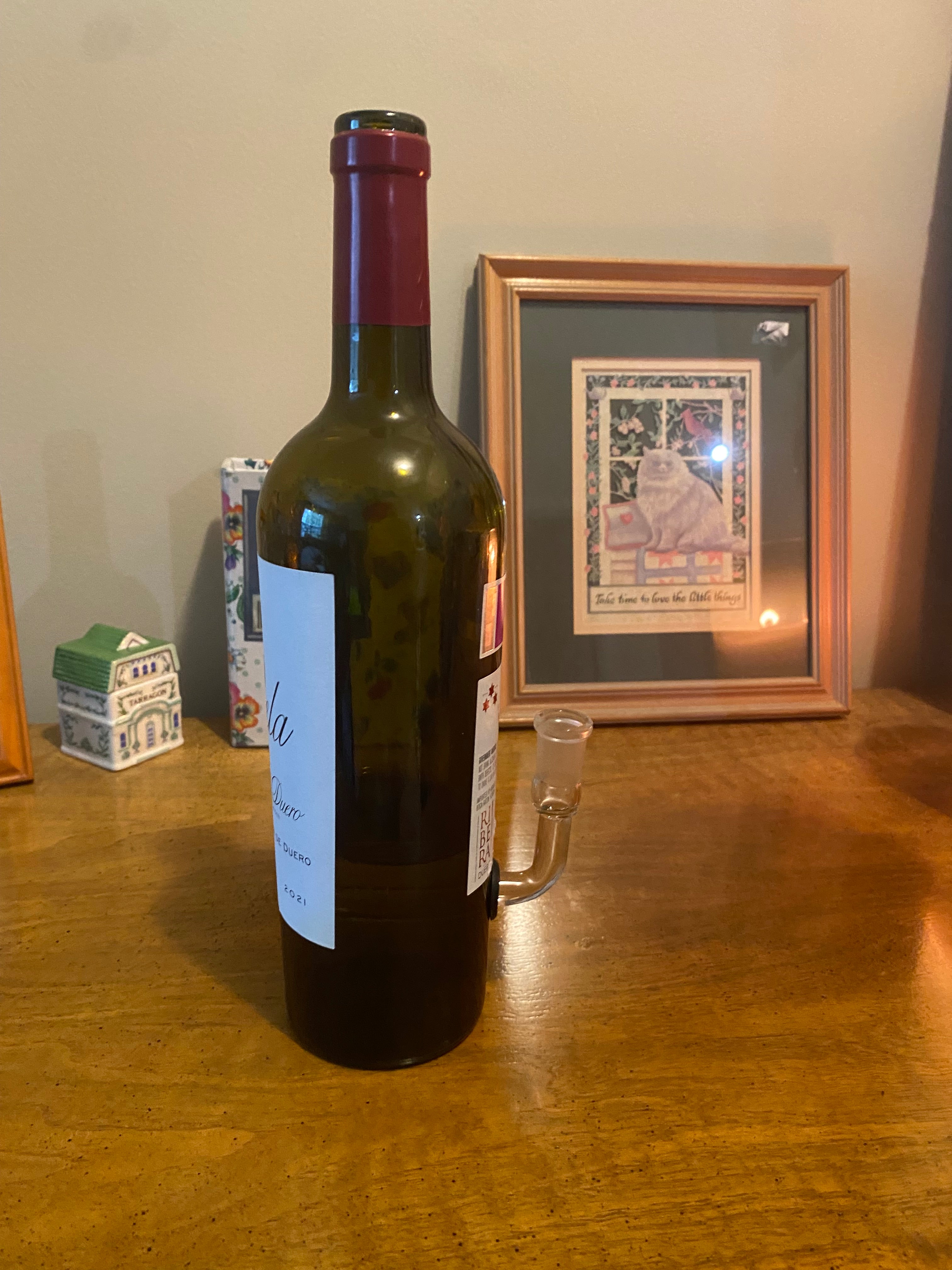 Bela Wine Bottle Glass Bong / Waterpipe