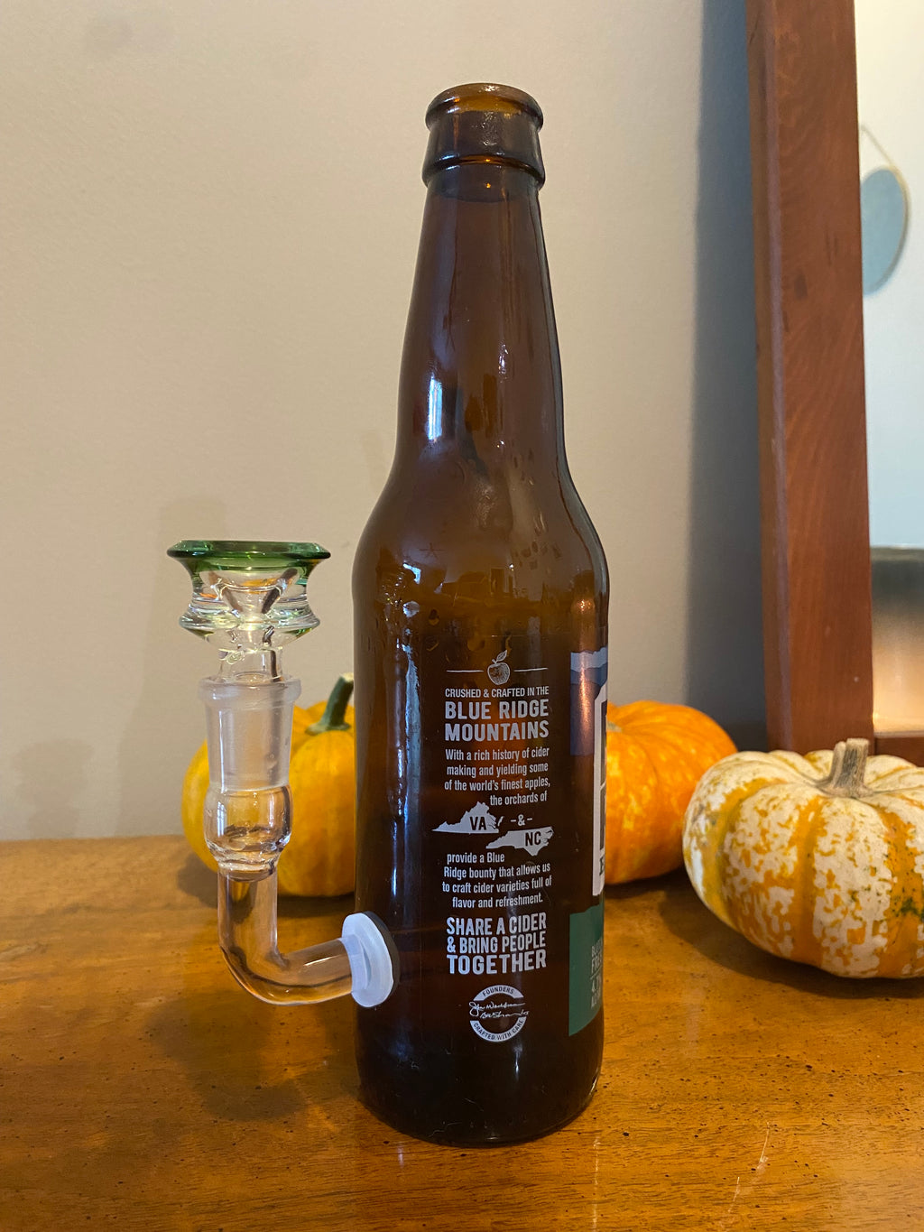 Bold Rock 12oz Glass Bottle Bong / Waterpipe