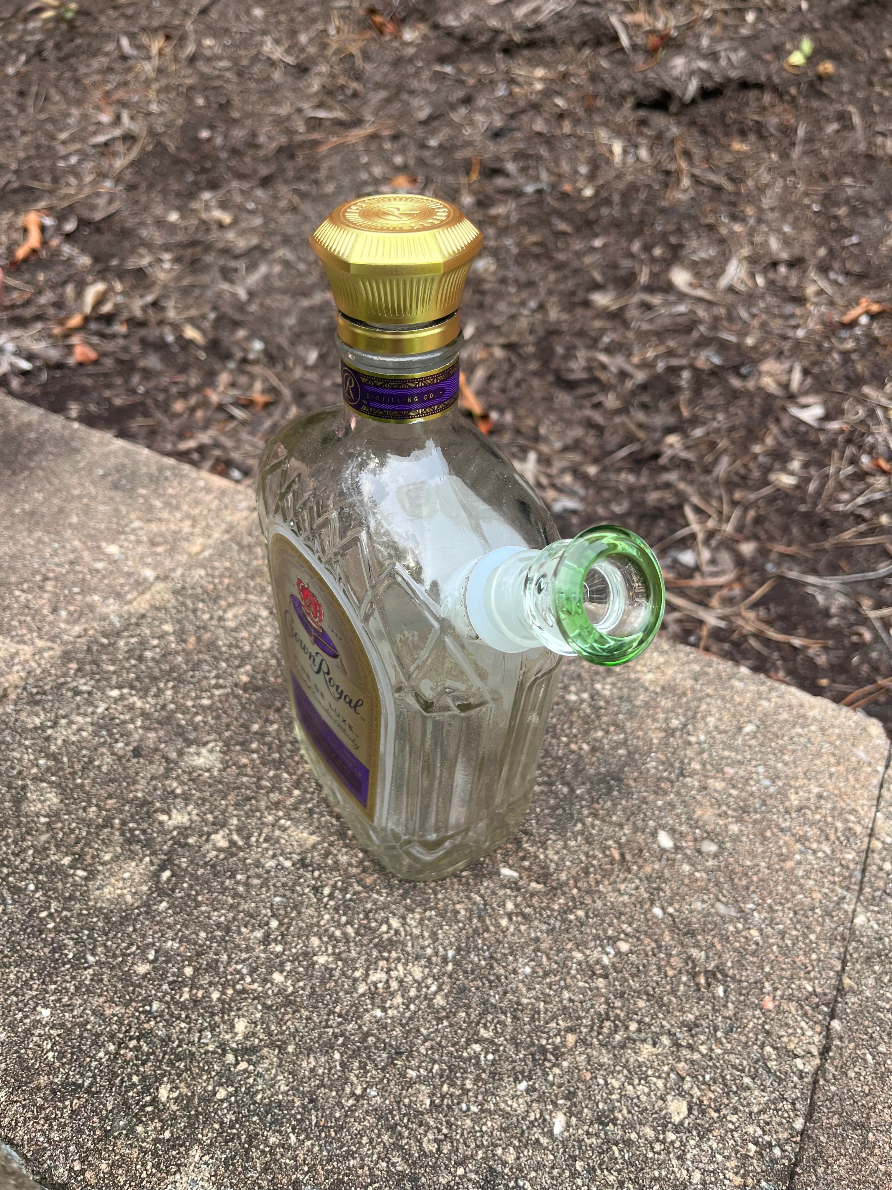 Crown Royal Glass Bottle Bong/Waterpipe
