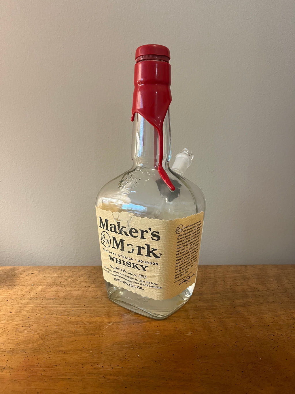 Makers Mark Bottle Bong/Water Pipe