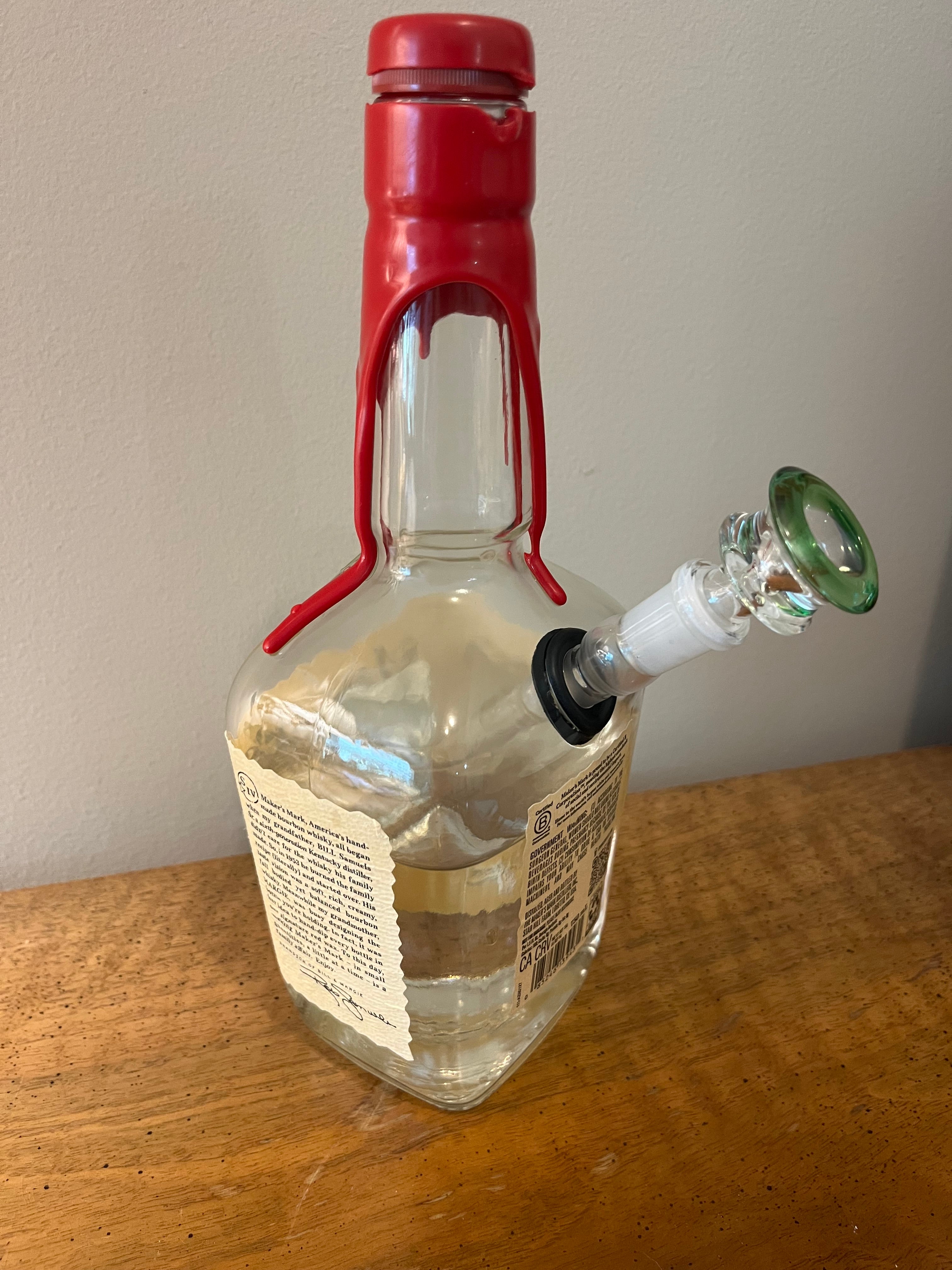 Makers Mark Bottle Bong/Water Pipe