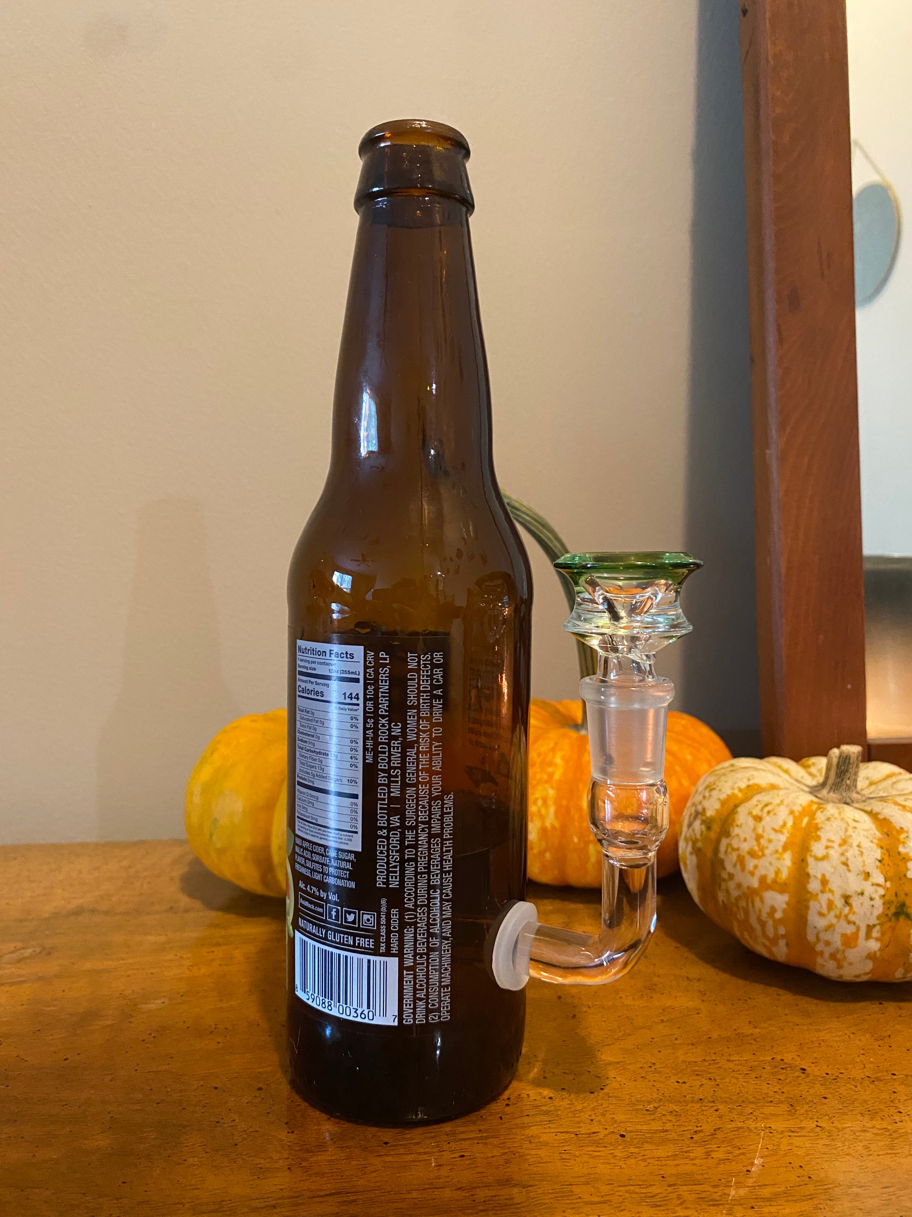 Bold Rock 12oz Glass Bottle Bong / Waterpipe