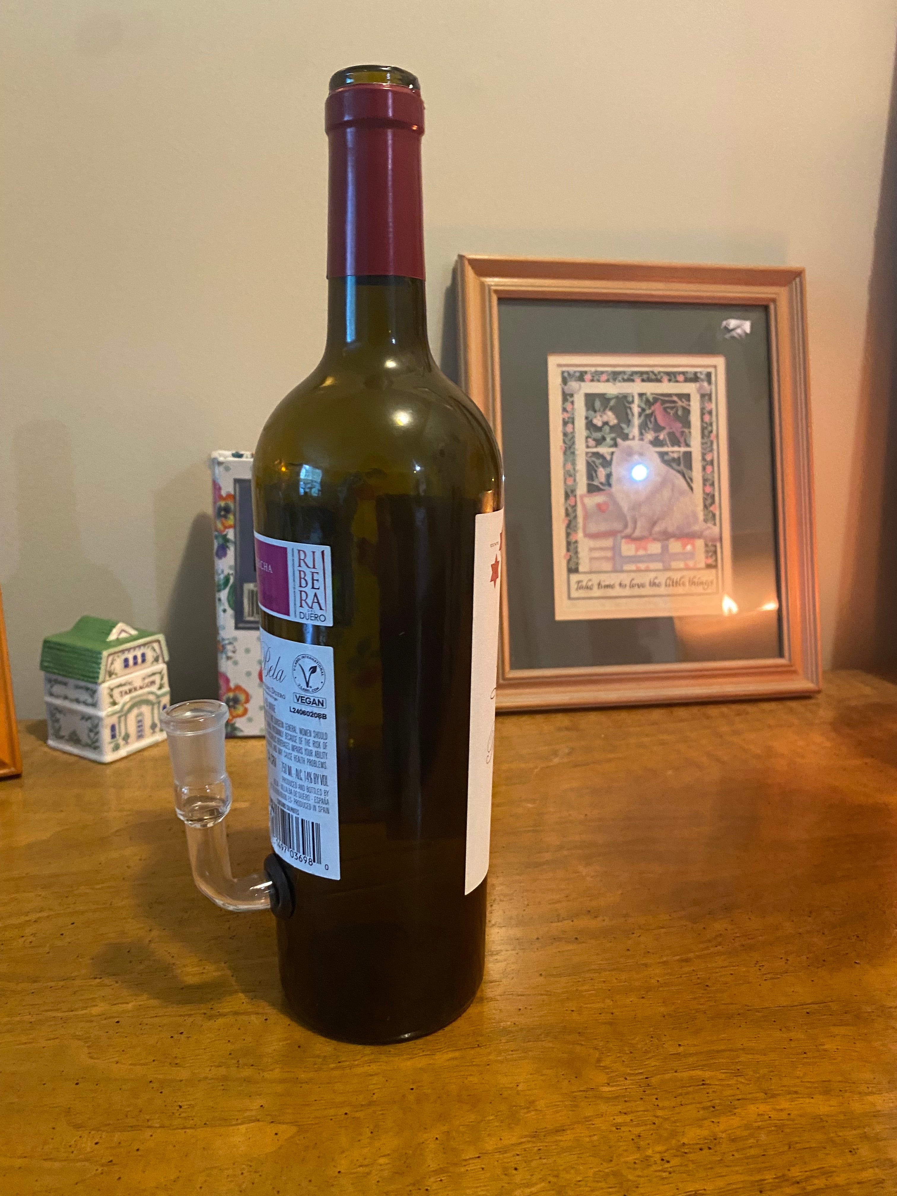 Bela Wine Bottle Glass Bong / Waterpipe