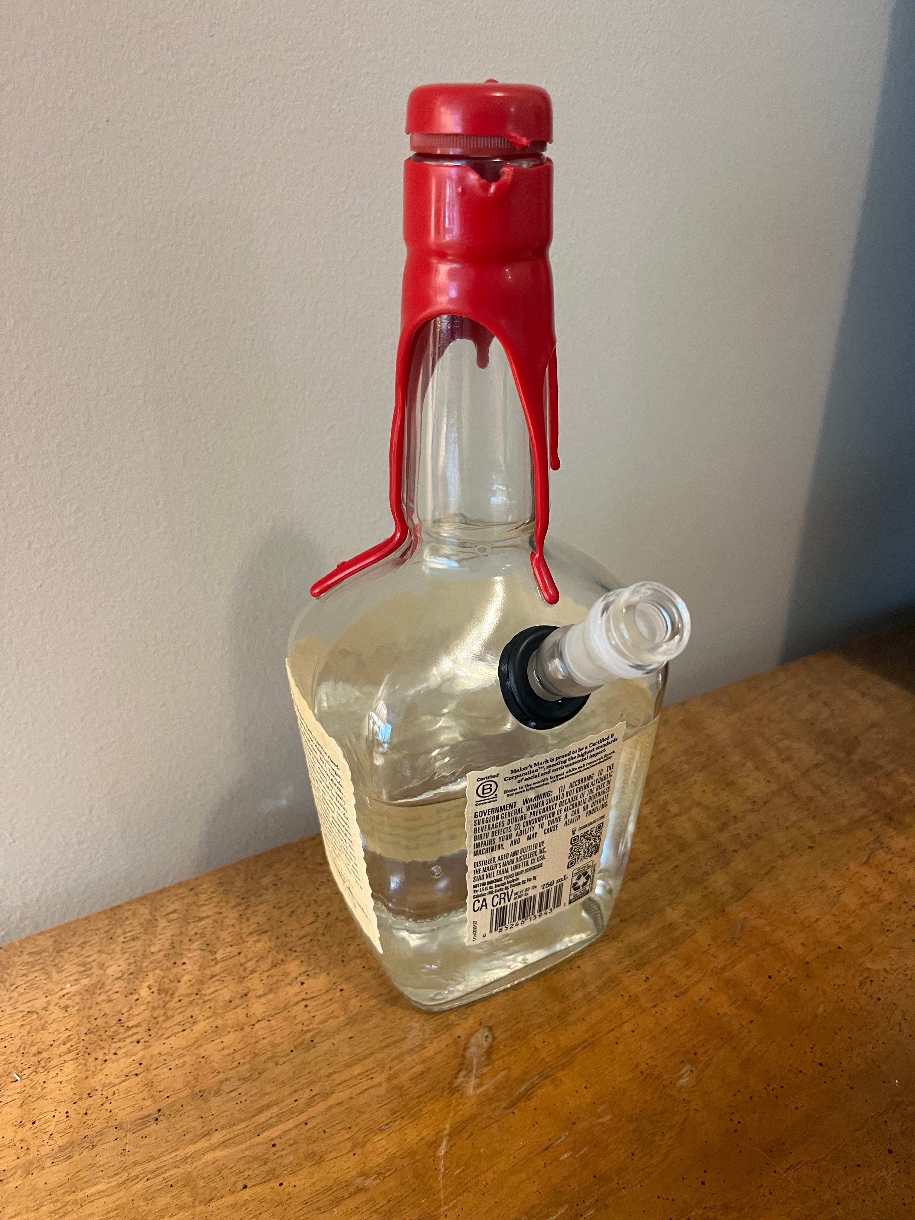 Makers Mark Bottle Bong/Water Pipe
