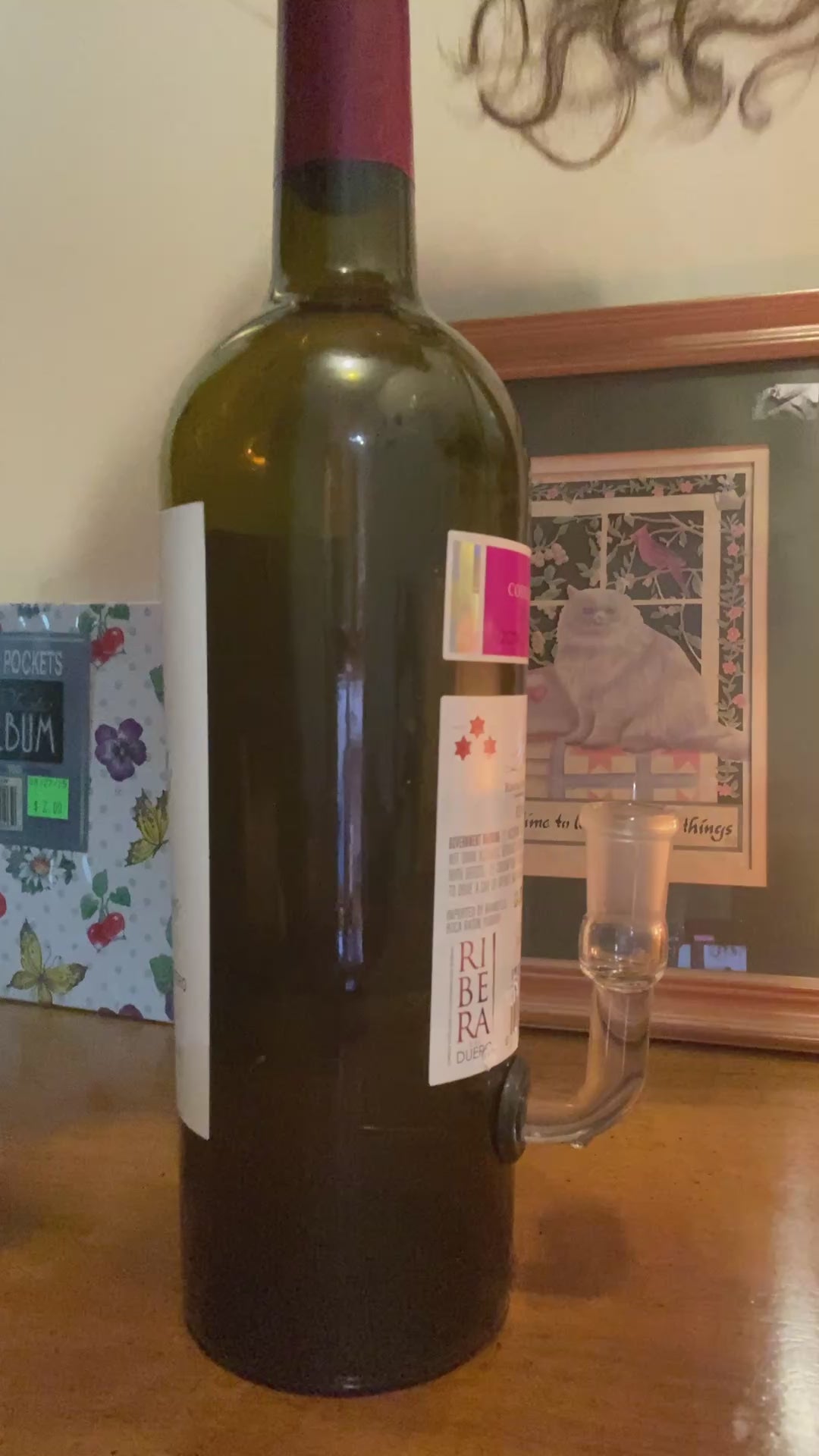 Bela Wine Bottle Glass Bong / Waterpipe